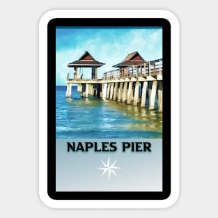 Naples Pier Travel Florida Sticker